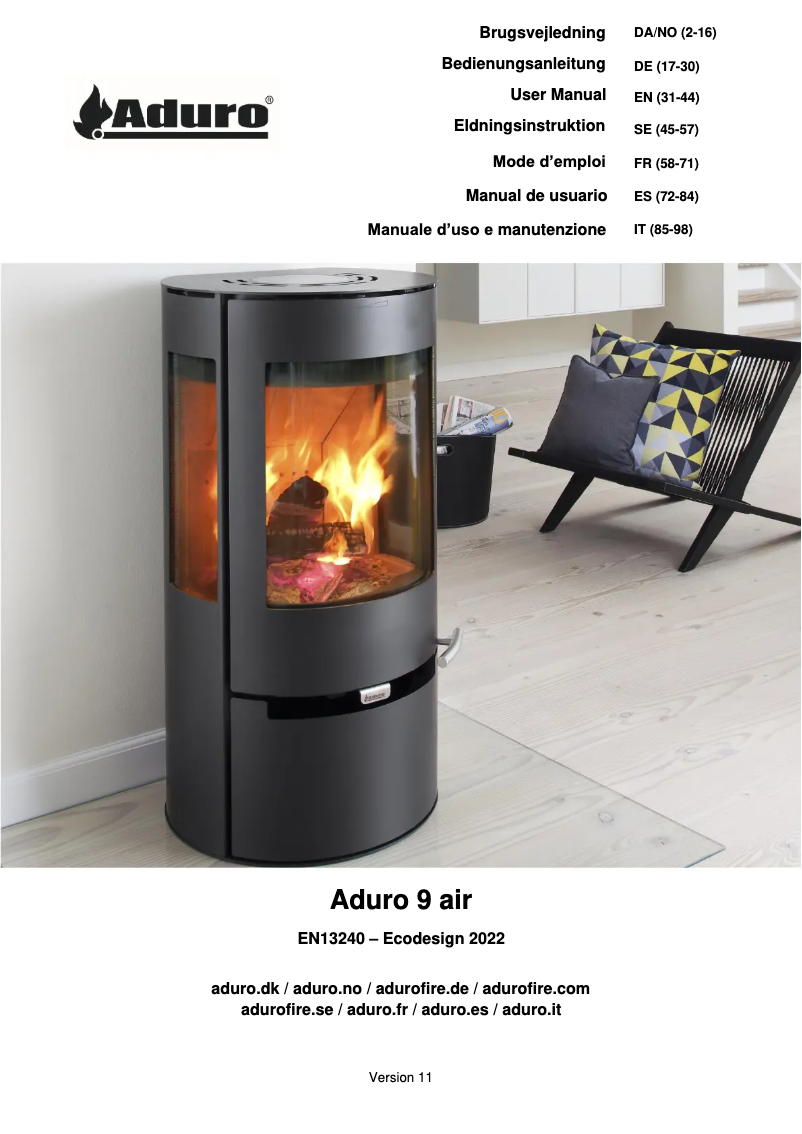 Page n°1 - Manuel utilisateur Aduro 9 Air