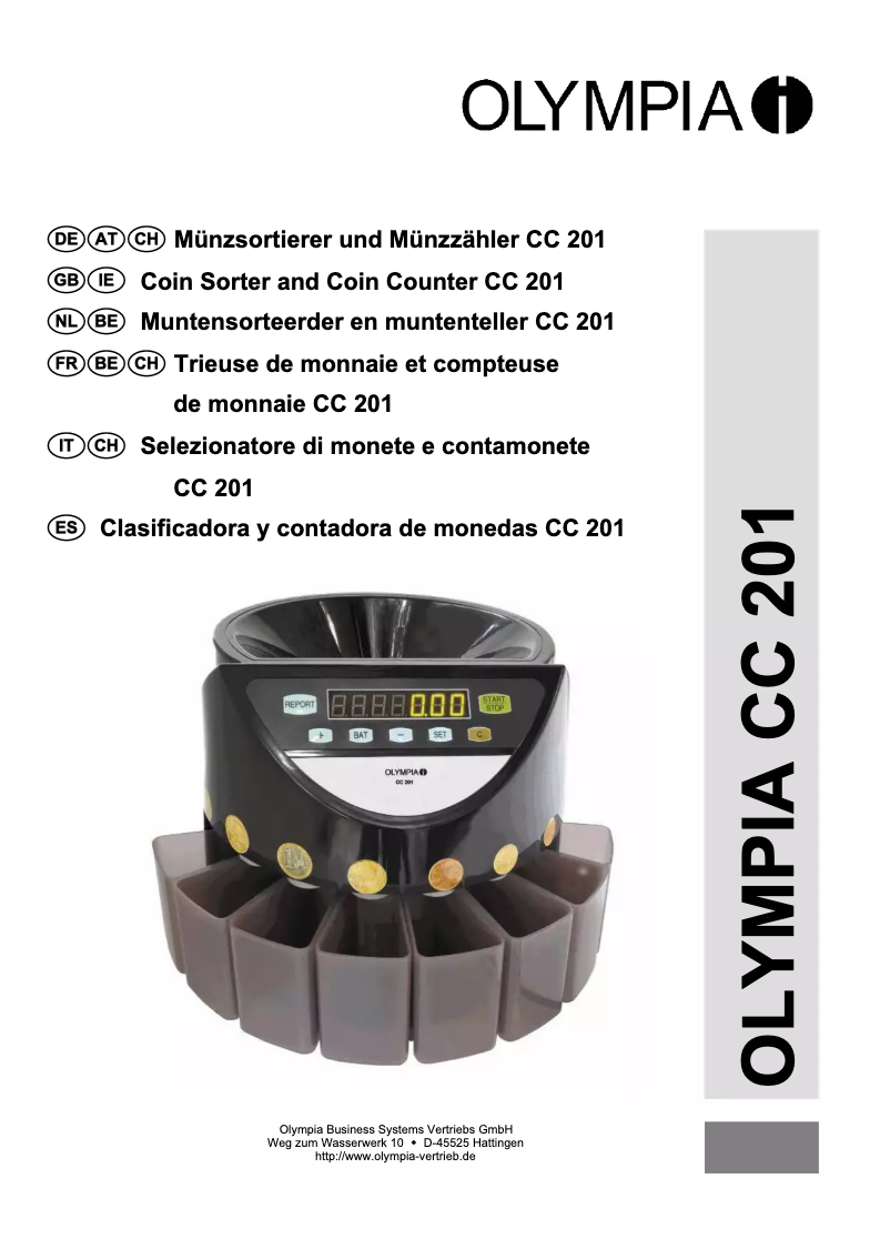 Page 1 de la notice Manuel utilisateur Olympia CC 201