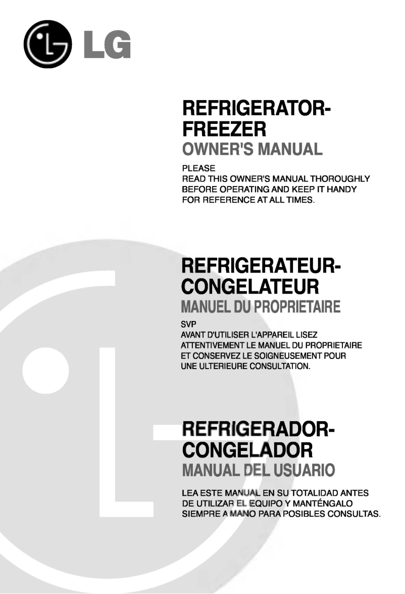 Page 1 de la notice Manuel utilisateur LG GR-S562ZLC