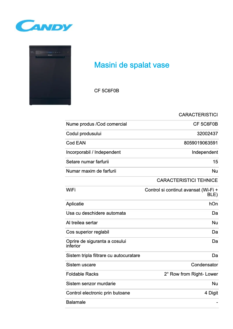 Image de la première page du manuel de l'appareil CF 5C6F0B