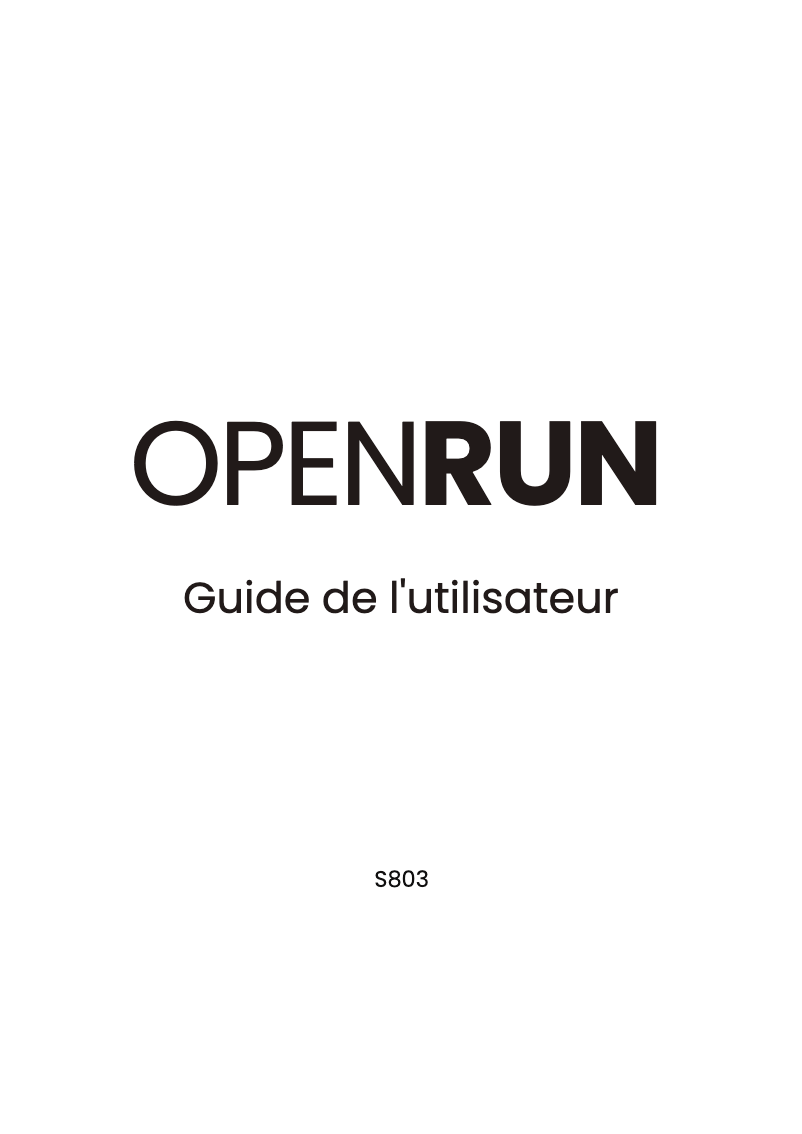 Page 1 de la notice Manuel utilisateur Shokz OpenRun PRO Mini