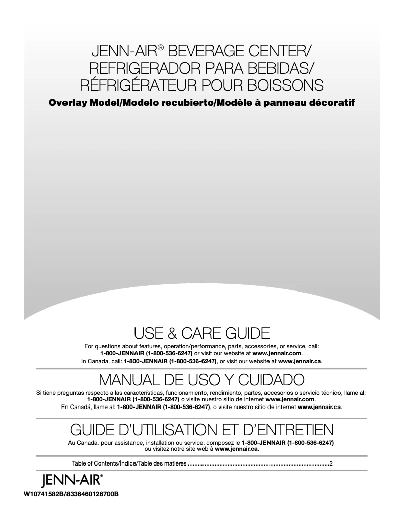 Página 1 del manual Manual de usuario JennAir JUB24FLERS