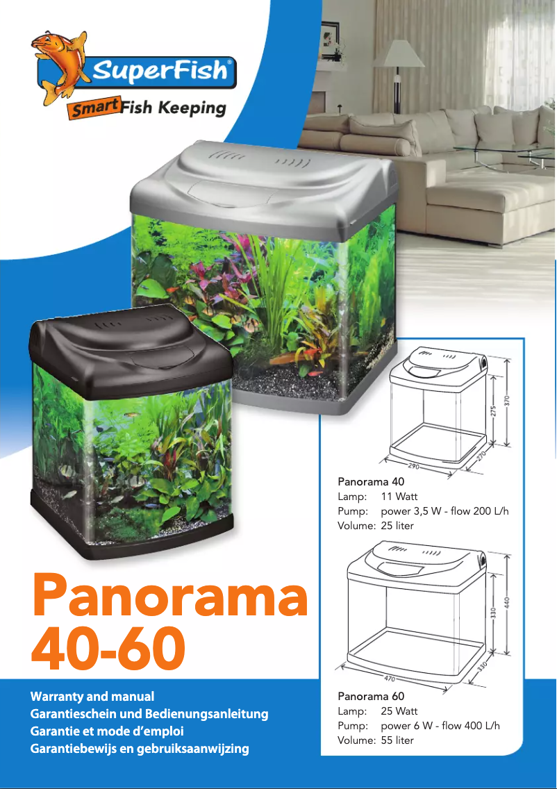 Page n°1 - Manuel utilisateur SuperFish Panorama 40