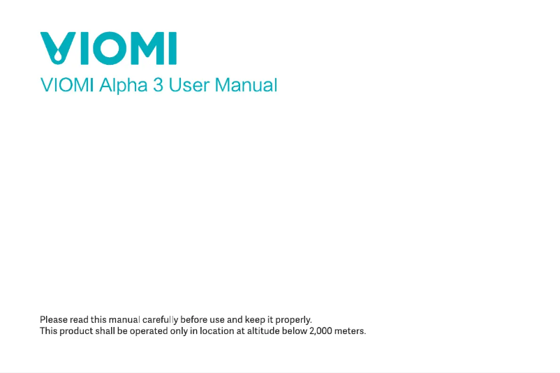 Image de la première page du manuel de l'appareil Alpha 3