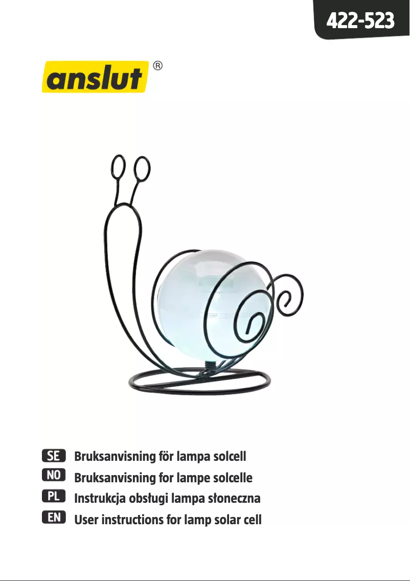 Page n°1 - Manuel utilisateur Anslut 422-523