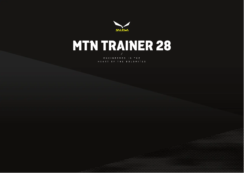 Image de la première page du manuel de l'appareil MTN Trainer 28