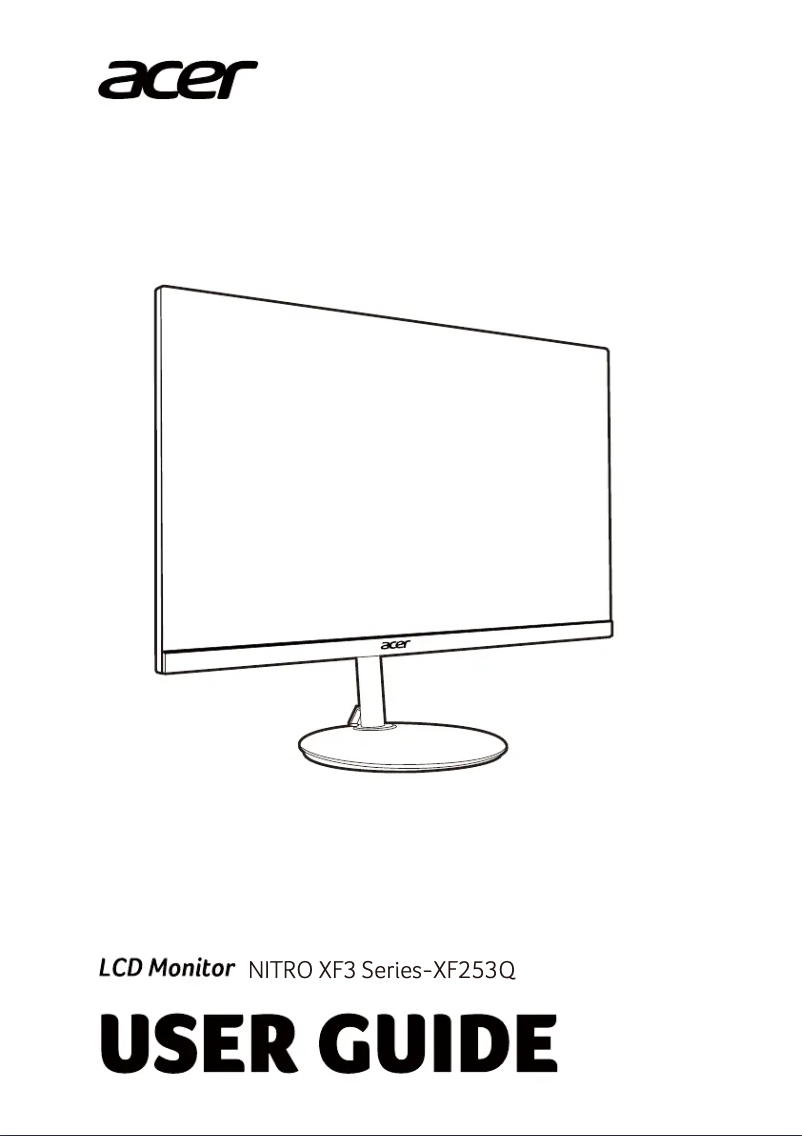 Página 1 del manual Guía de inicio rápido Acer XF253QZ