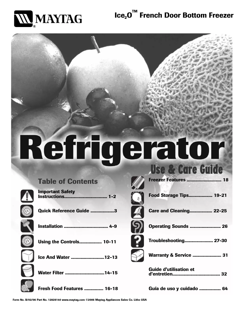 Page 1 de la notice Manuel utilisateur Maytag MFI2269VEA