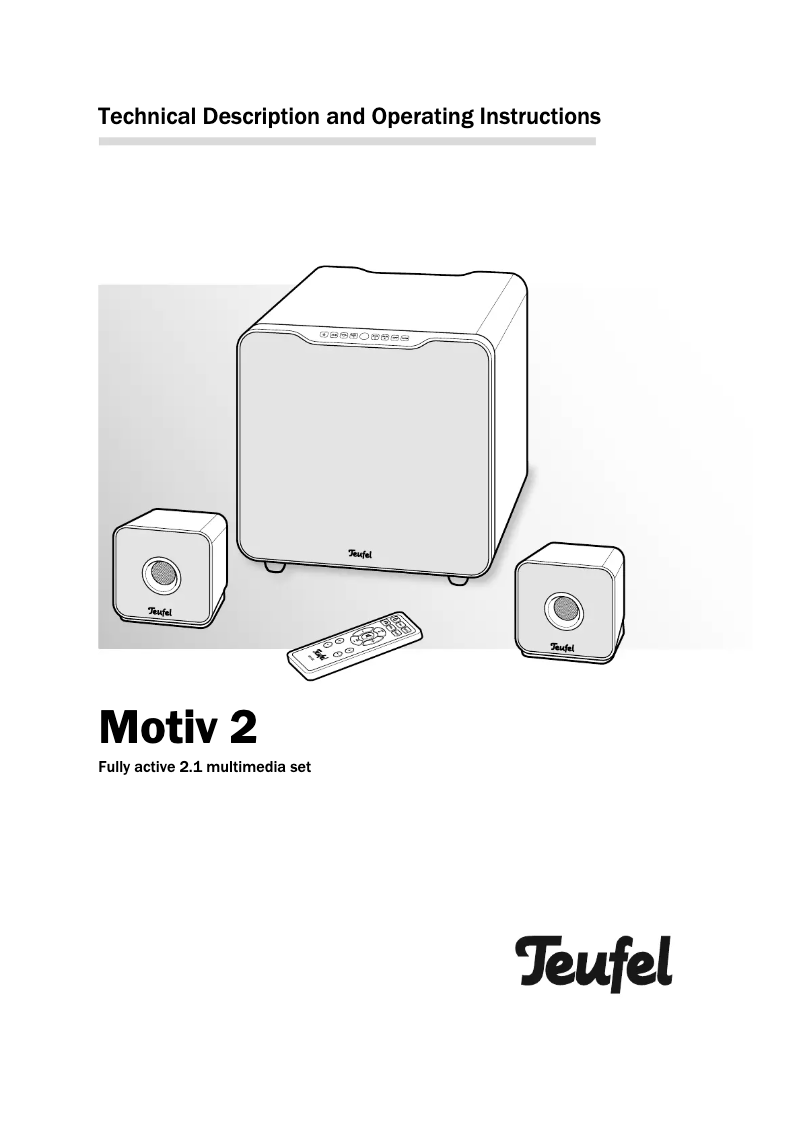 Page 1 de la notice Manuel utilisateur Teufel Motiv 2