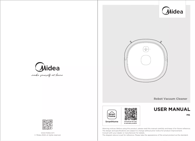Page 1 de la notice Manuel utilisateur Midea M6