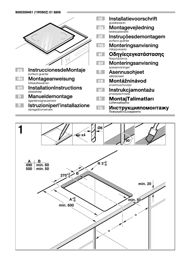 Page 1 de la notice Manuel utilisateur Neff Domino ND 4430 N