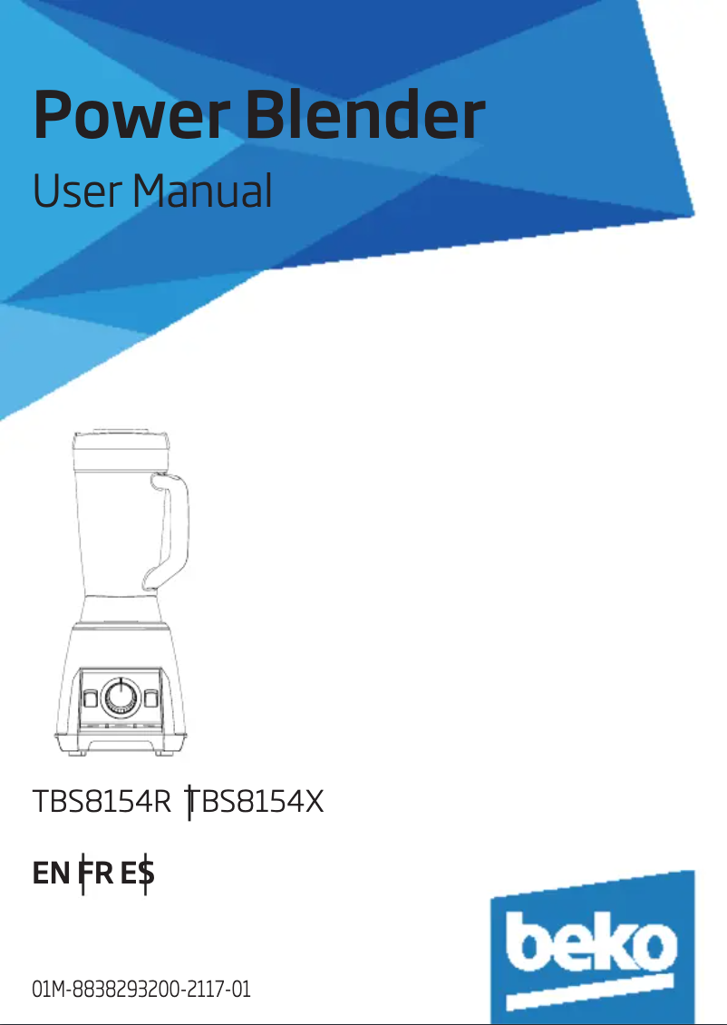 Page 1 de la notice Manuel utilisateur Beko TBS8154R