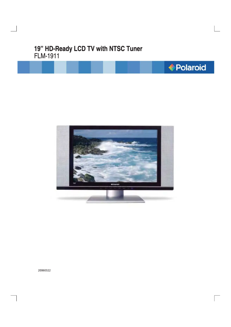 Page 1 de la notice Manuel utilisateur Polaroid FLM1911