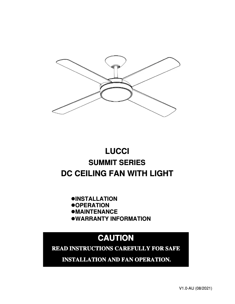 Page 1 de la notice Manuel utilisateur Lucci Summit