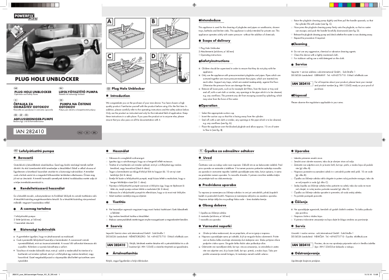 Image de la première page du manuel de l'appareil IAN 282410