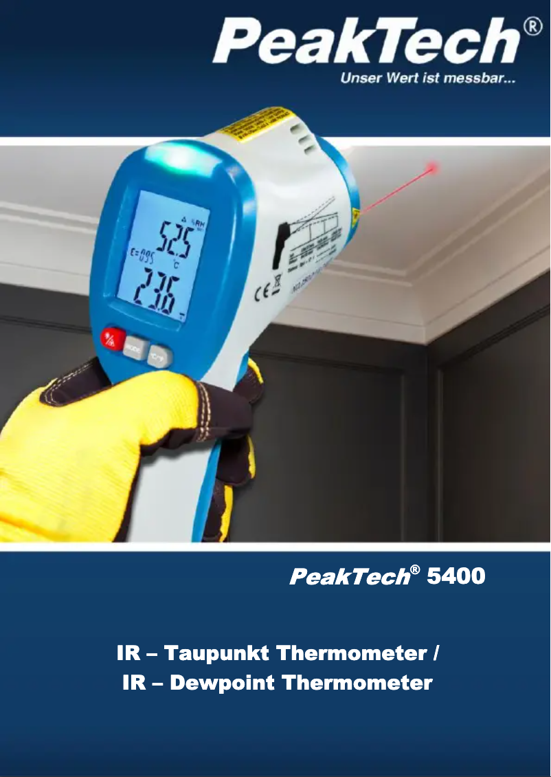 Page 1 de la notice Manuel utilisateur PeakTech 5400