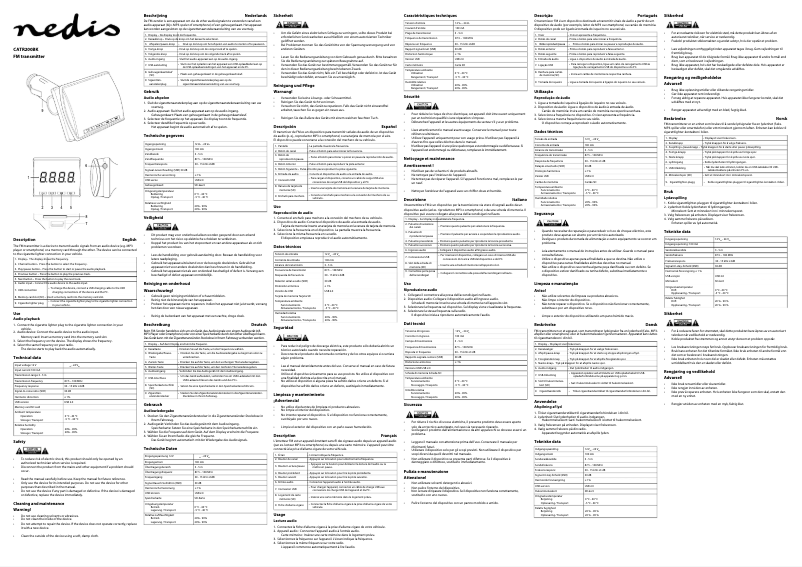 Image de la première page du manuel de l'appareil CATR200BK