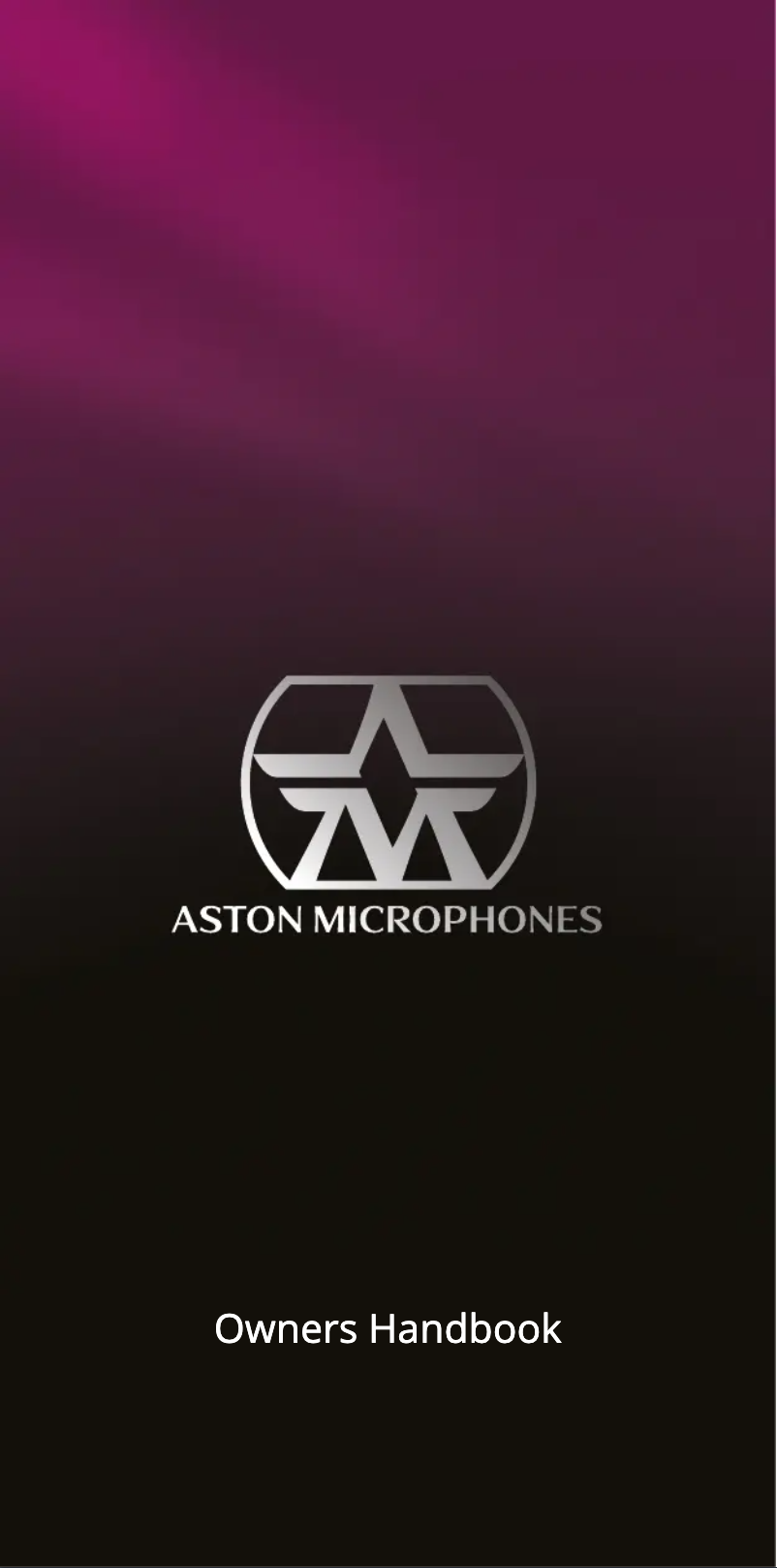 Page n°1 - Manuel utilisateur Aston Microphones Origin