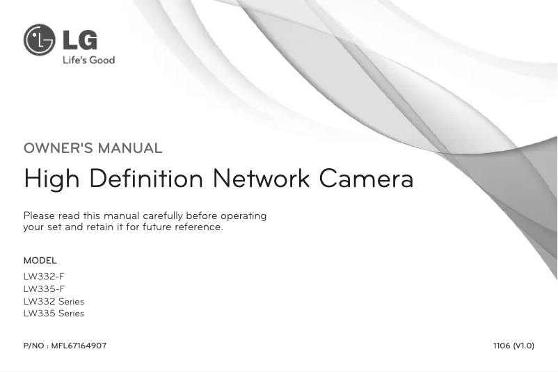 Page 1 de la notice Manuel utilisateur LG LW332
