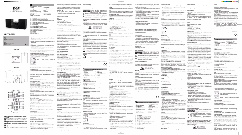 Image de la première page du manuel de l'appareil M-77 BT