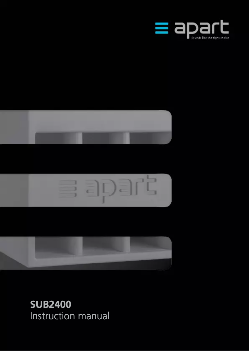 Página 1 del manual Manual de usuario APart SUB2400