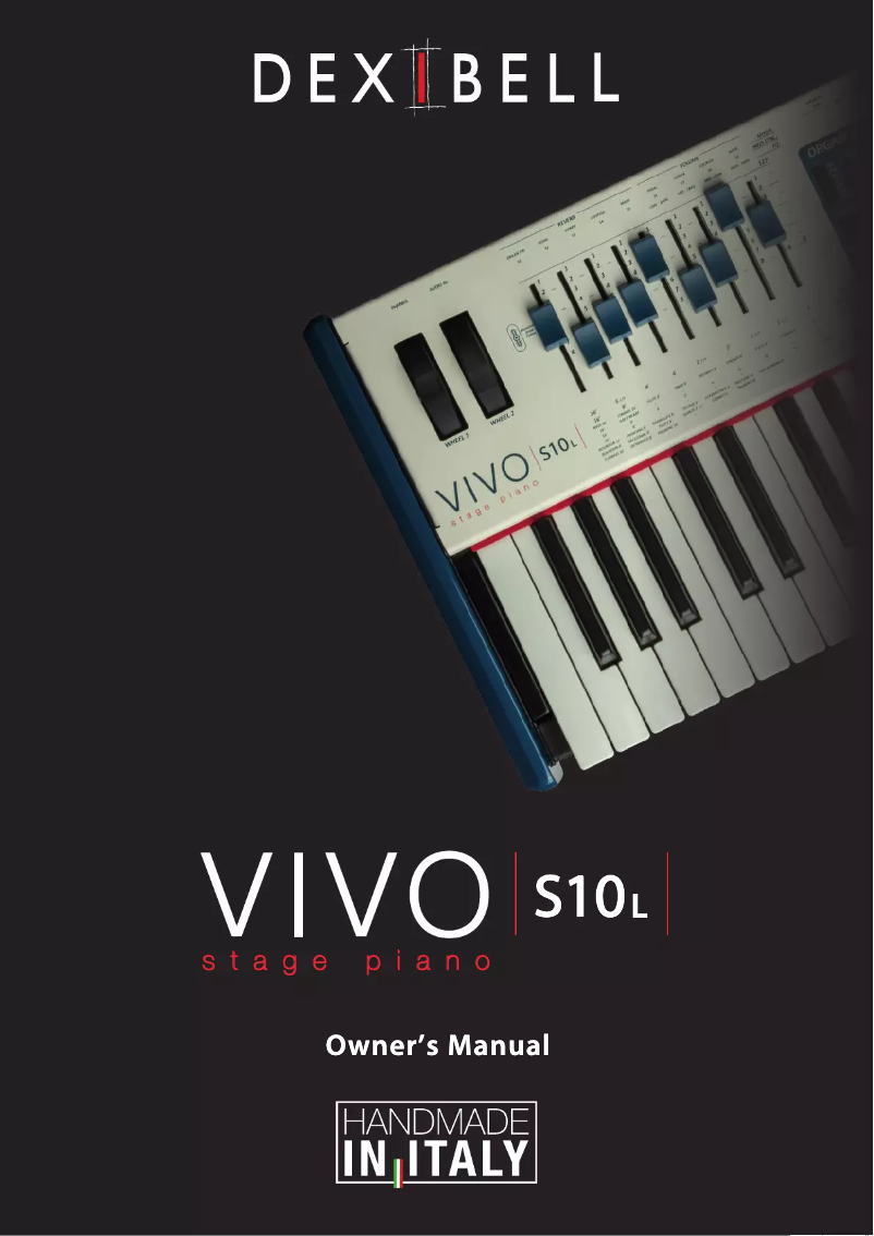 Page 1 de la notice Manuel utilisateur Dexibell Vivo S10L