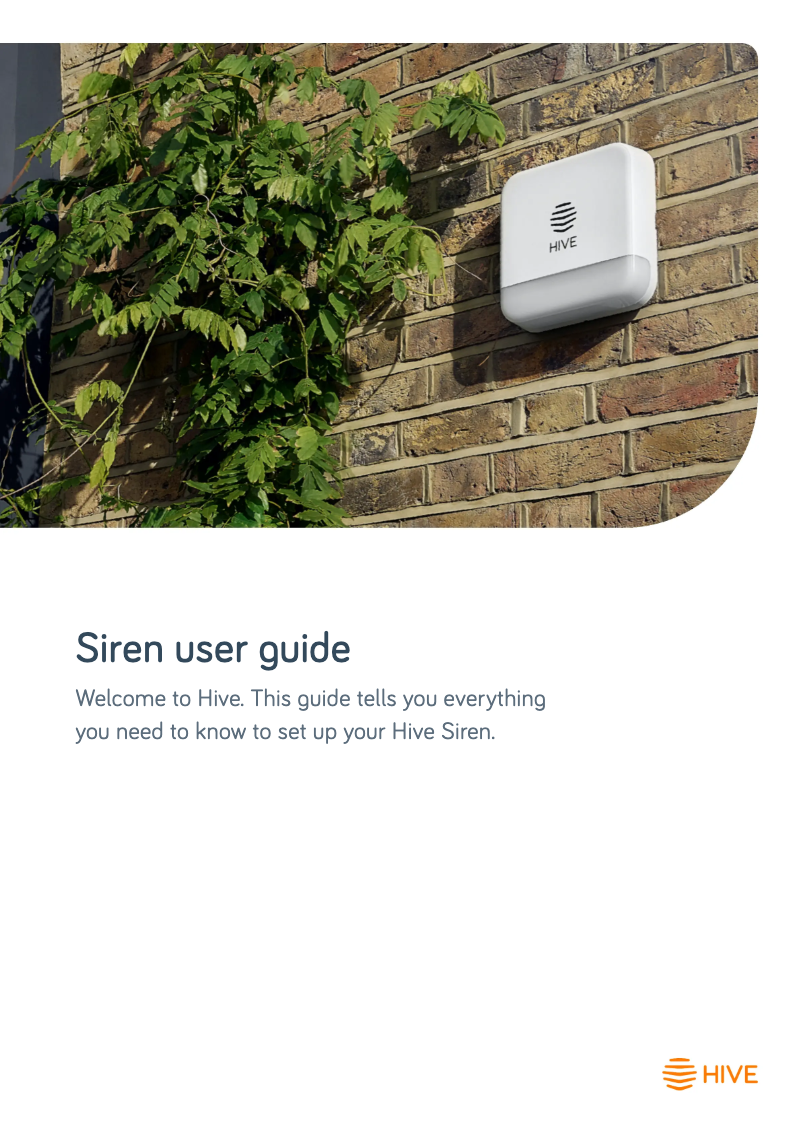 Image de la première page du manuel de l'appareil Siren