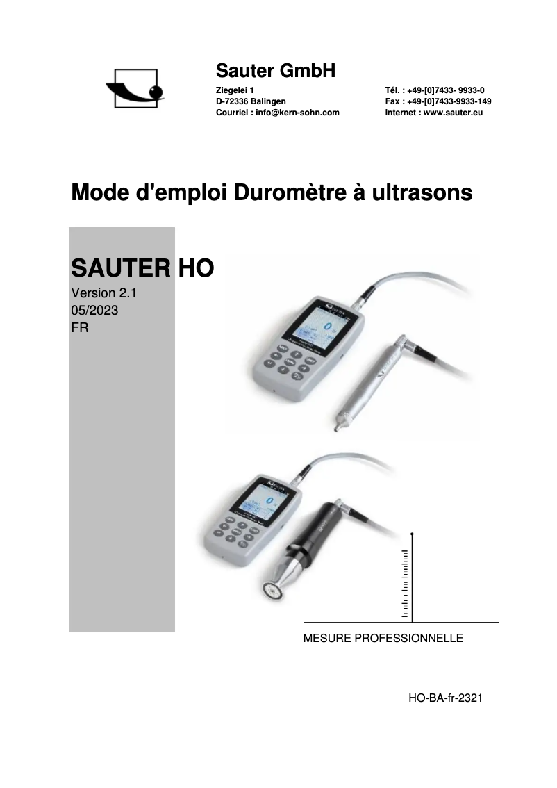 Imagen de la primera página del manual del dispositivo HO 10K