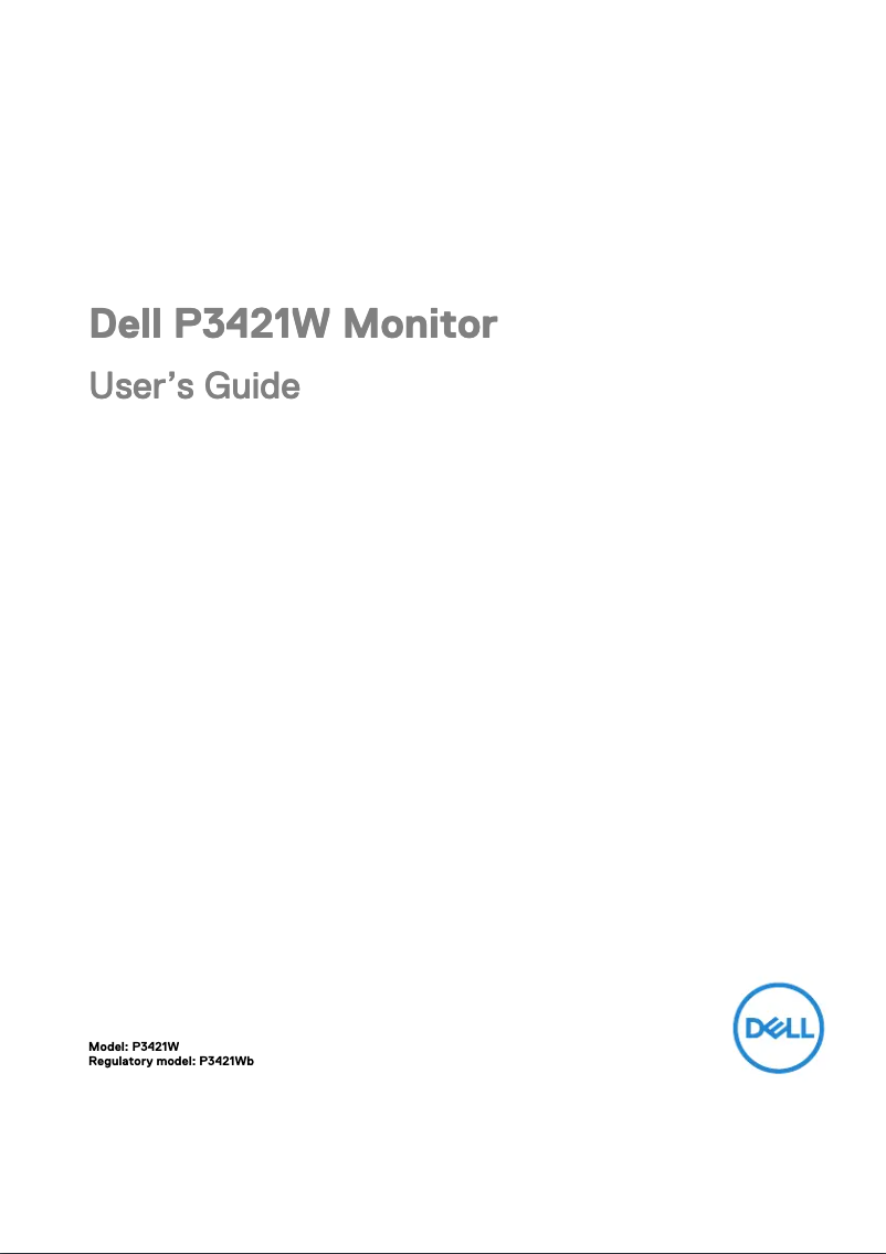 Image de la première page du manuel de l'appareil P3421W