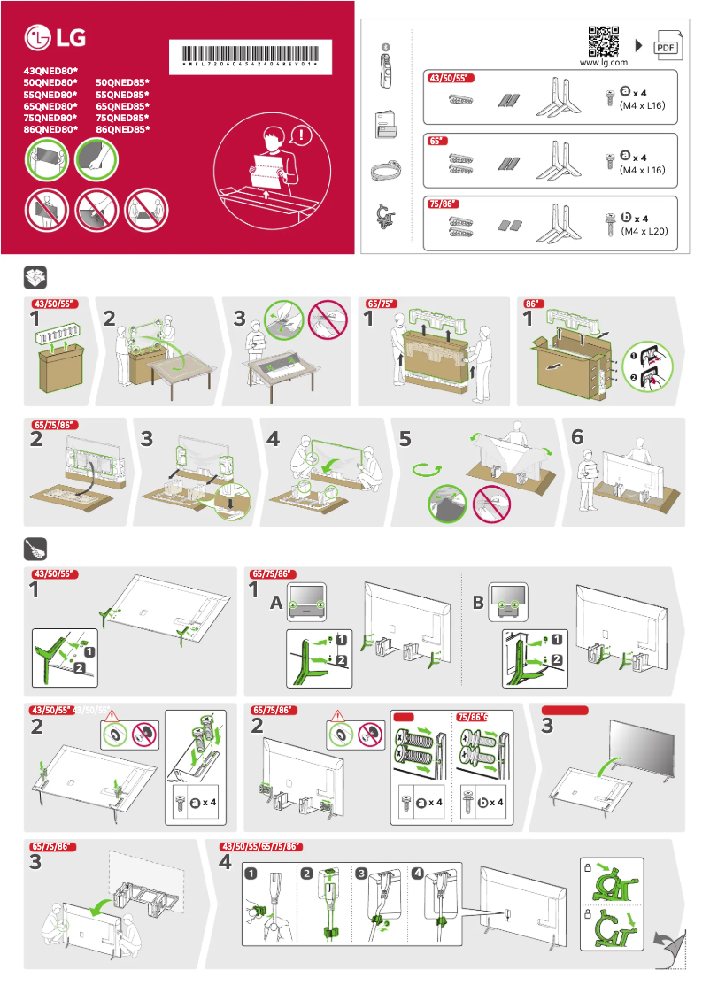 Page n°1 - Manuel utilisateur LG 86QNED80T6A