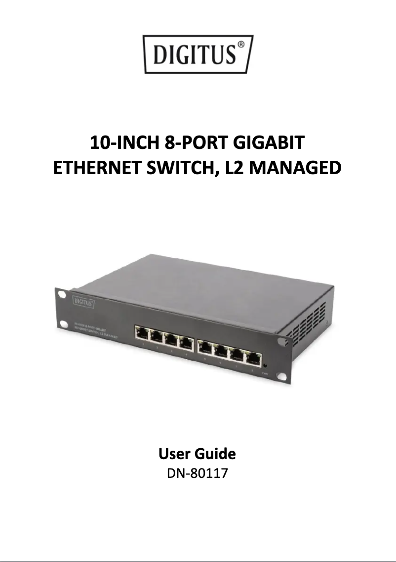 Page 1 de la notice Manuel utilisateur Digitus DN-80117