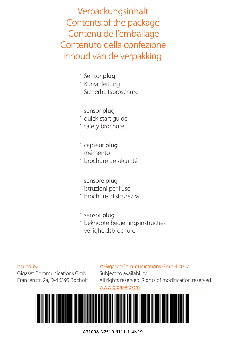 Image de la première page du manuel de l'appareil Plug