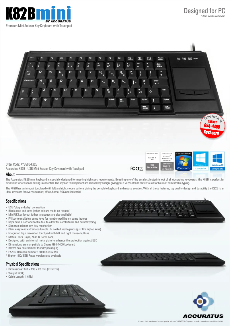 Página 1 del manual Manual de usuario Accuratus K82Bmini