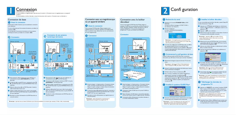 Page 1 of the manual Quick Start Guide Philips DVDR7260H
