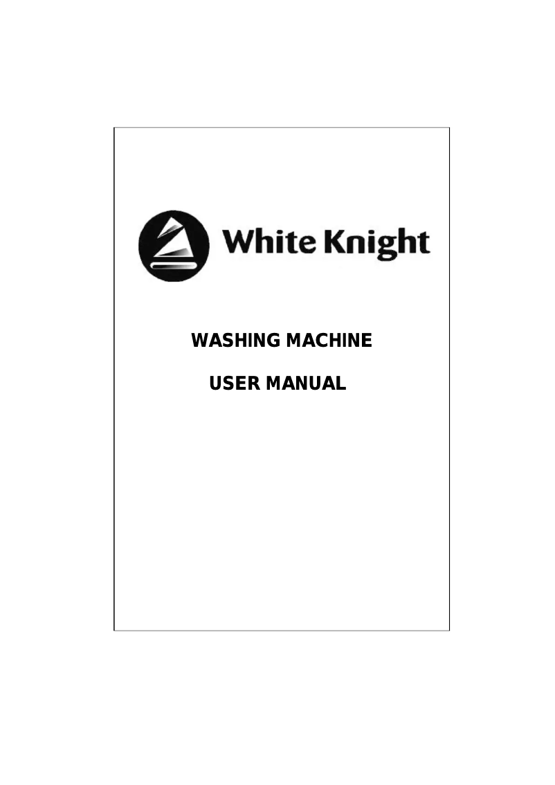 Página 1 del manual Manual de usuario White Knight WK 1200 E