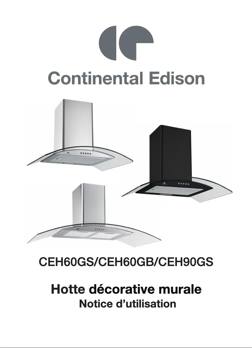 Page n°1 - Manuel utilisateur Continental Edison CEH60GB