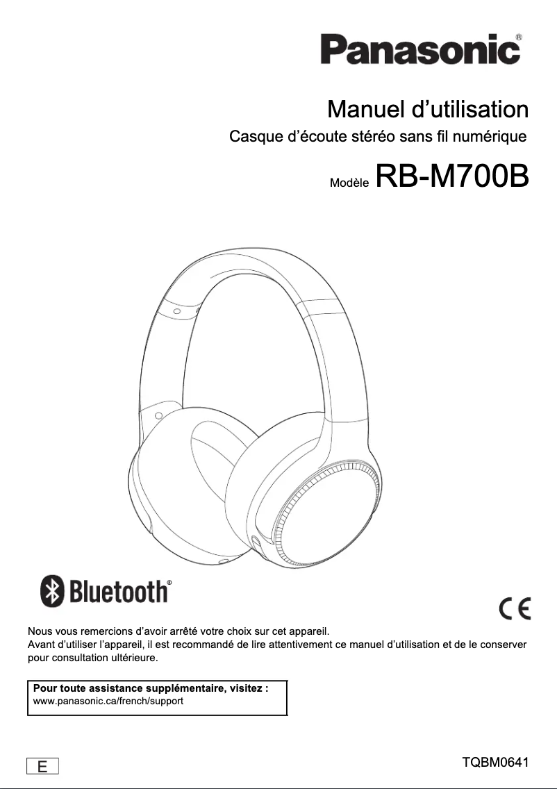 Page 1 de la notice Manuel utilisateur Panasonic RB-M700B