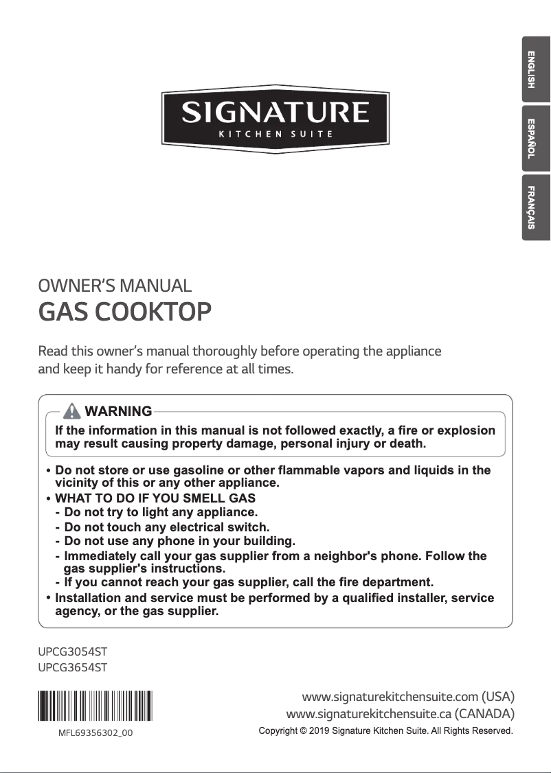 Imagen de la primera página del manual del dispositivo UPCG3654ST