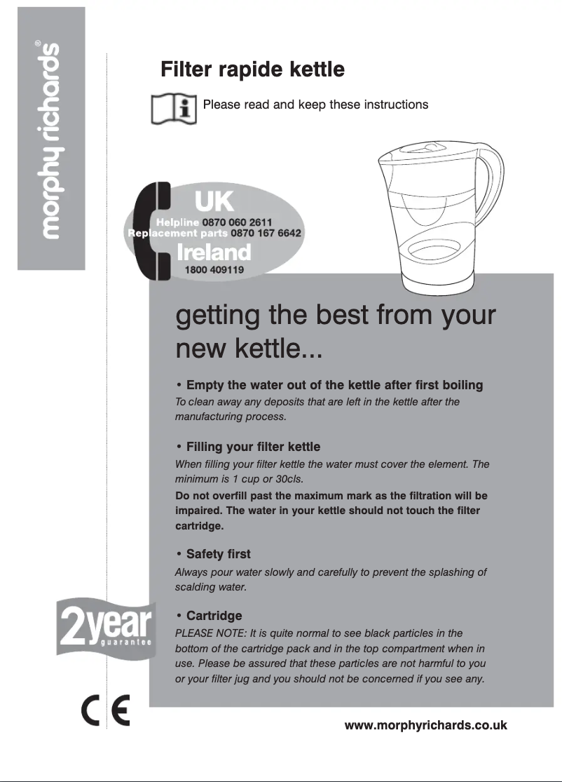 Page 1 de la notice Manuel utilisateur Morphy Richards 43552