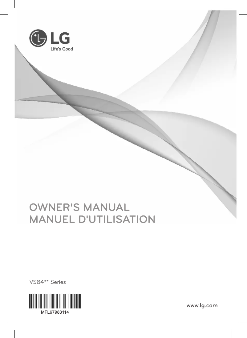 Page n°1 - Manuel utilisateur LG VS8400SCW
