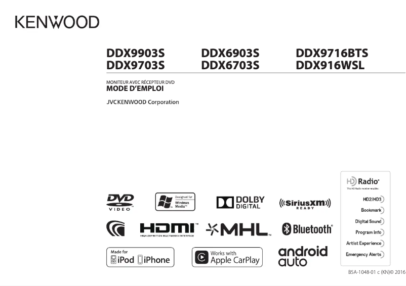Página 1 del manual Manual de usuario Kenwood DDX9903S