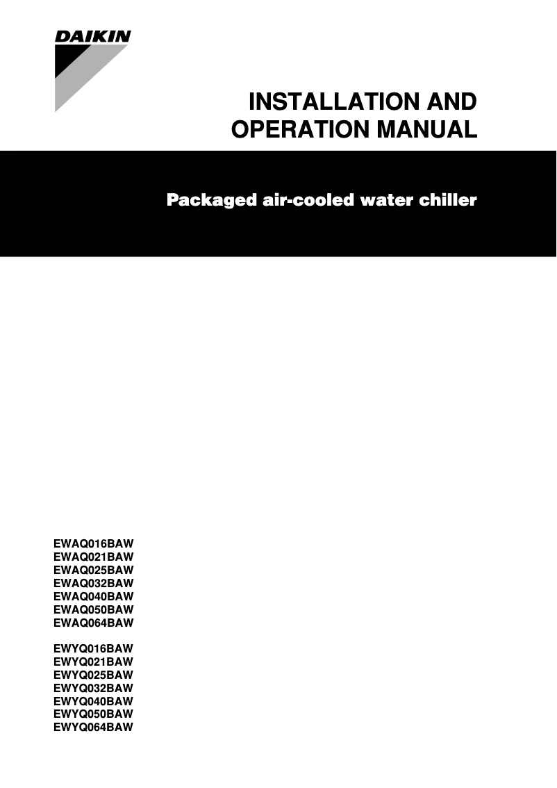 Página 1 del manual Manual de usuario Daikin SERHQ020AAW1