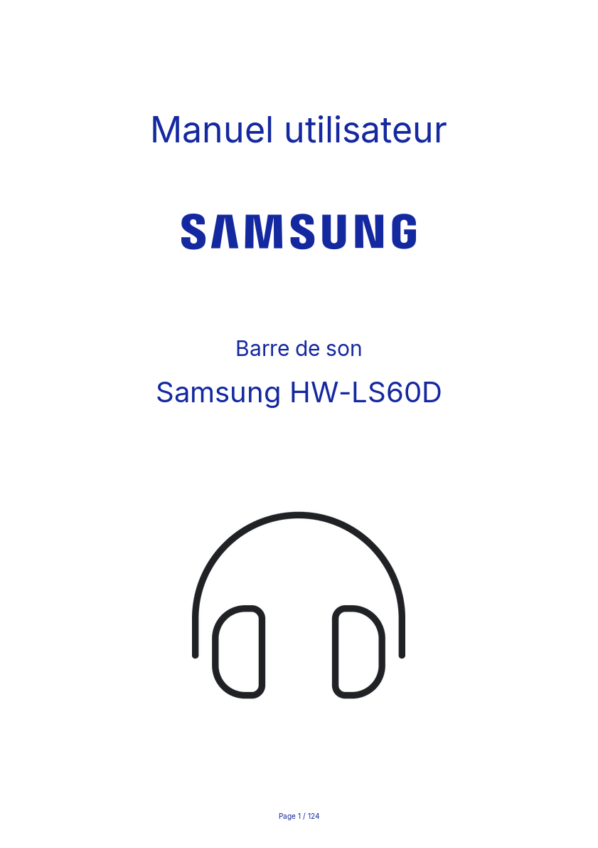 Image de la première page du manuel de l'appareil HW-LS60D