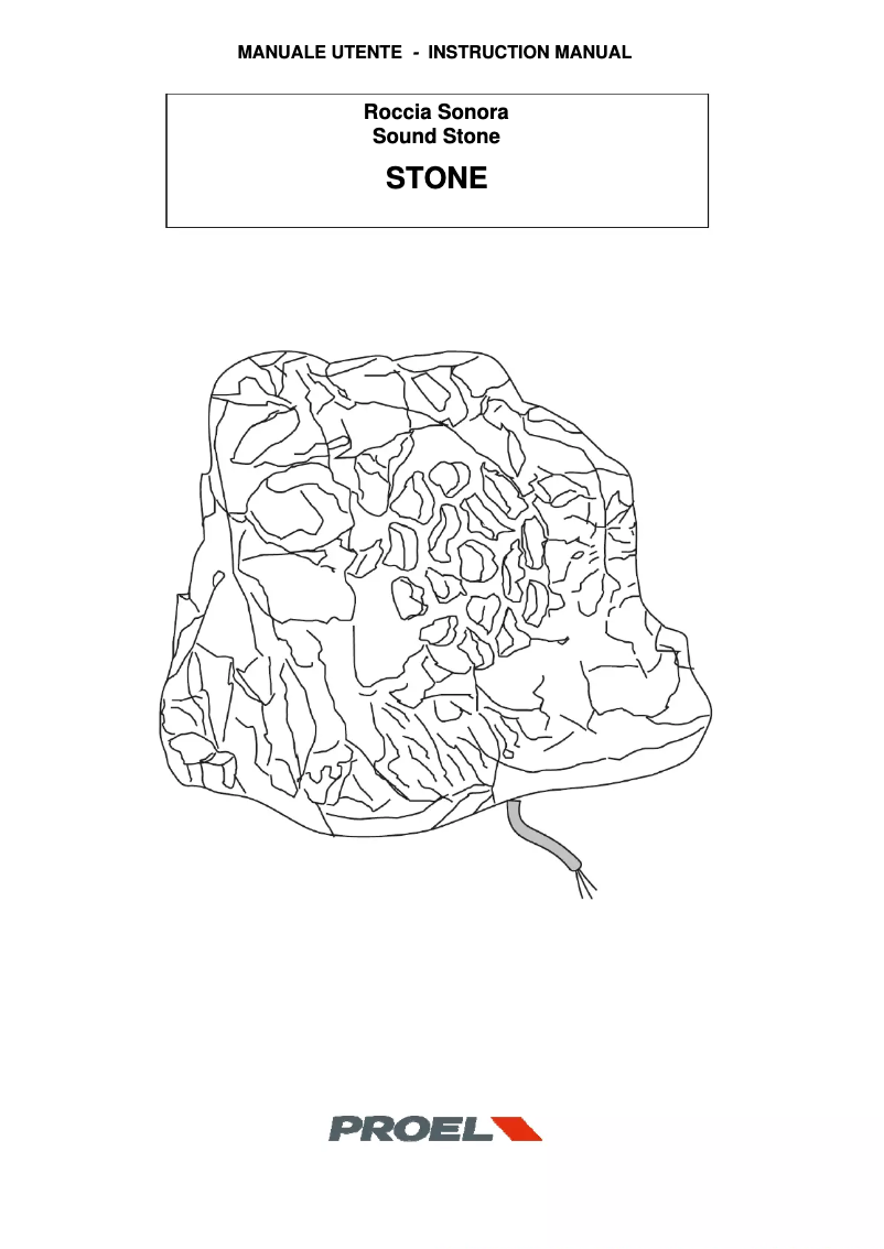 Page 1 de la notice Manuel utilisateur Proel Stone