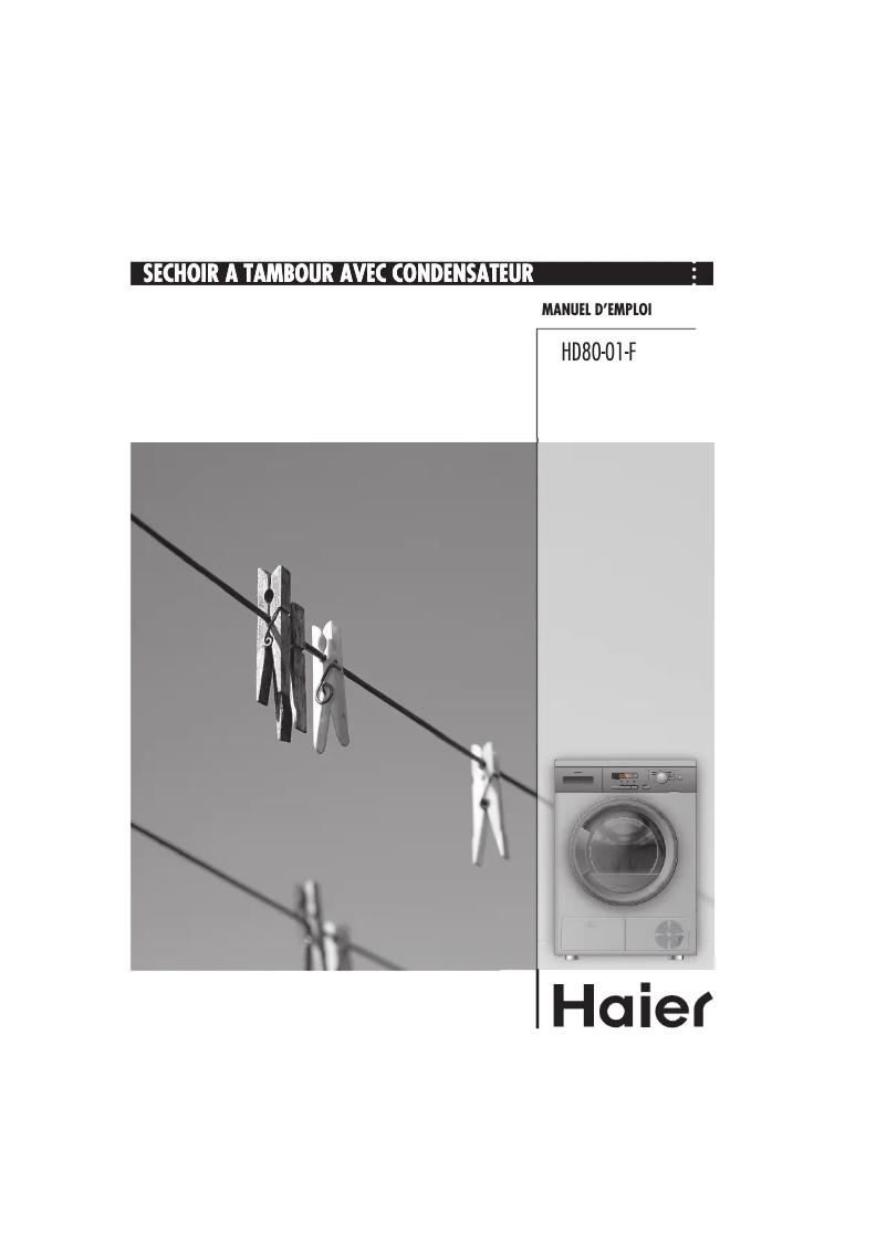 Image de la première page du manuel de l'appareil HD80-01-F