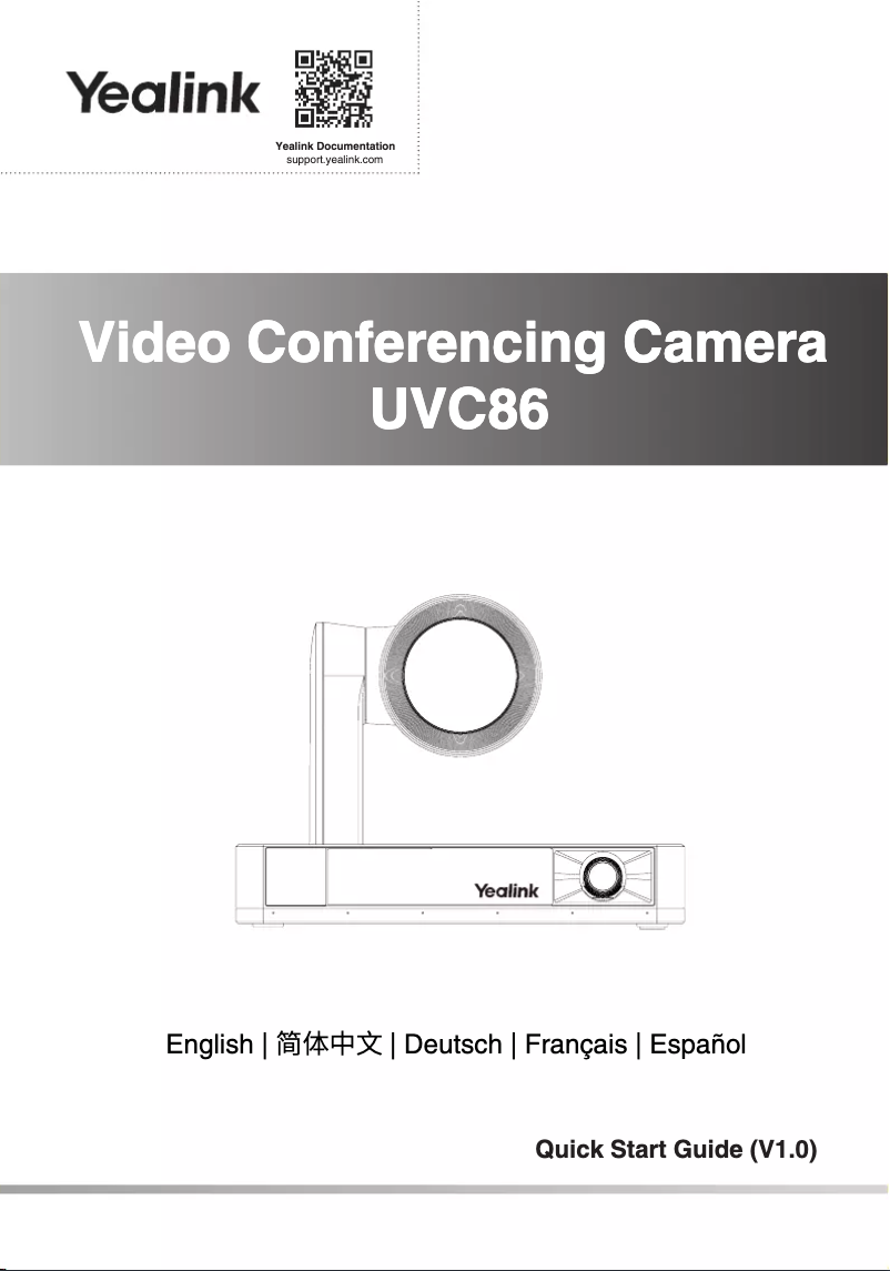 Image de la première page du manuel de l'appareil UVC86