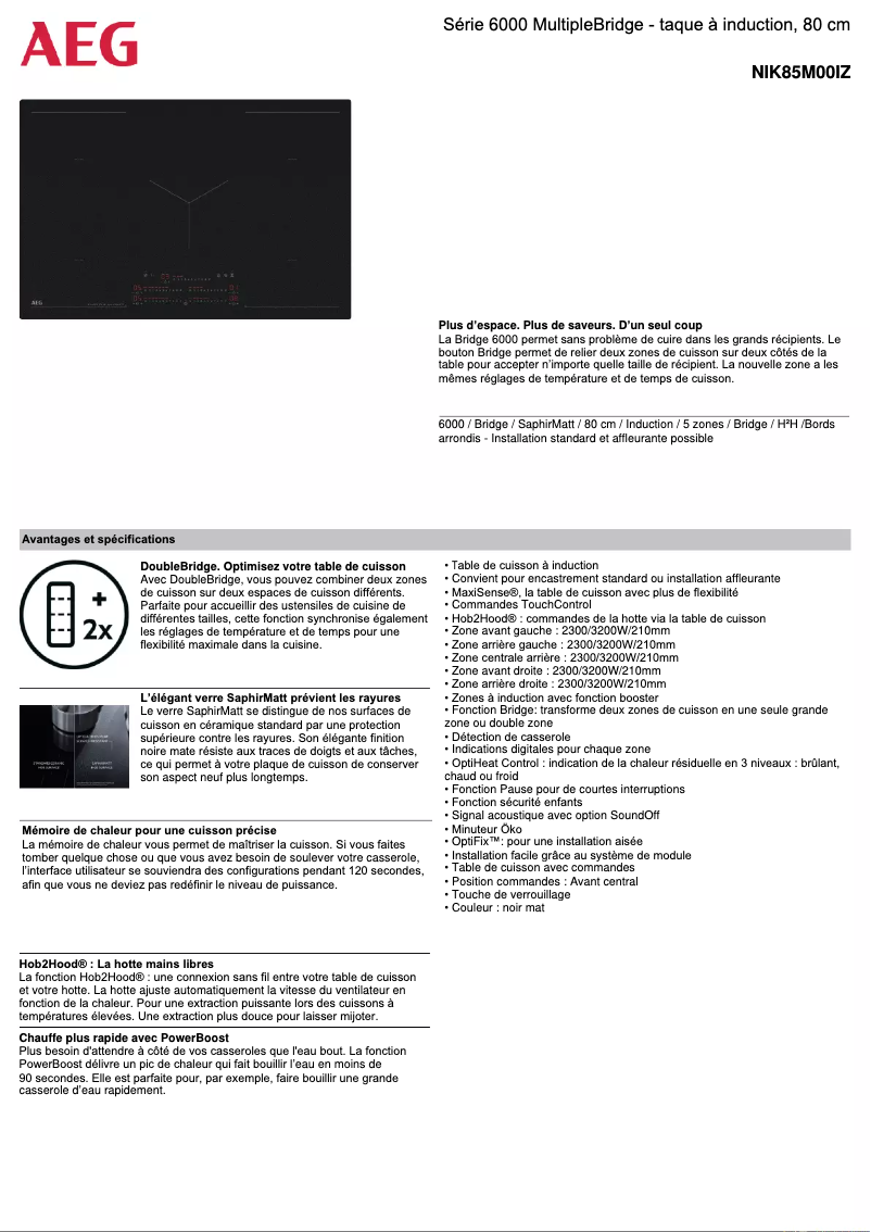 Image de la première page du manuel de l'appareil NIK85M00IZ