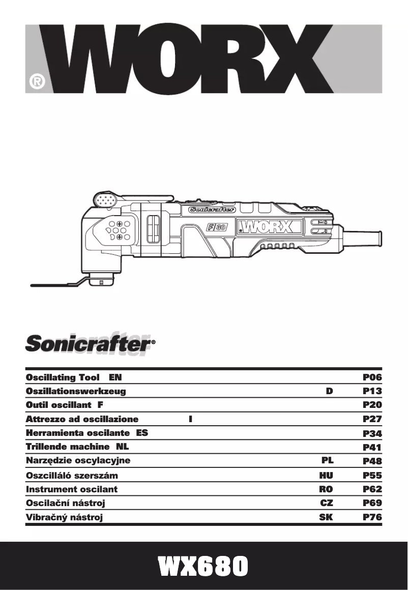 Page n°1 - Manuel utilisateur Worx WX679
