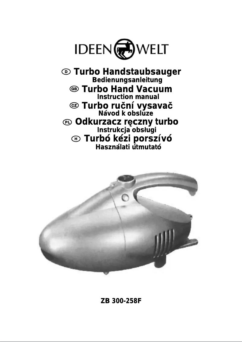 Page 1 de la notice Manuel utilisateur IdeenWelt ZB 300-258F