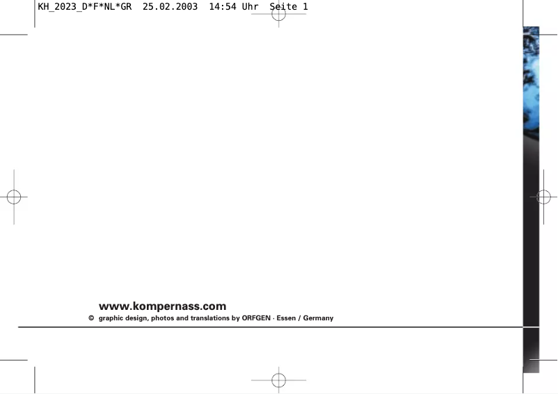 Image de la première page du manuel de l'appareil KH 2023